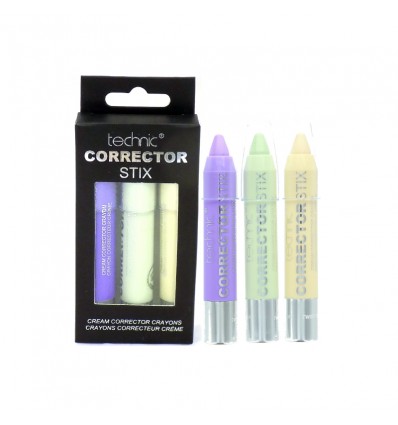 TECHNIC CORRECTOR STIX 3 correctores LILA, VERDE y AMARILLO