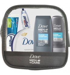 DOVE MEN NECESER DEO + GEL + PASTA DENTAL + CEPILLO + CREMA