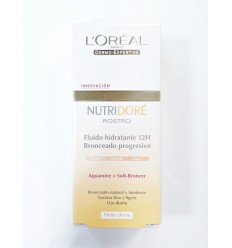 L'ORÉAL NUTRIDORÉ ROSTRO FLUIDO HIDRATANTE 12H BRONCEADO PROGESIVO PIELES CLARAS 50 ml