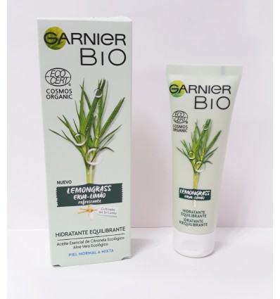 GARNIER BIO LEMONGRASS CREMA HIDRATANTE EQUILIBRANTE PIEL NORMAL A MIXTA 50 ml