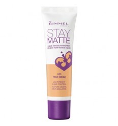 RIMMEL STAY MATTE LIQUID MOUSSE FOUNDATION 203 TRUE BEIGE 30 ml